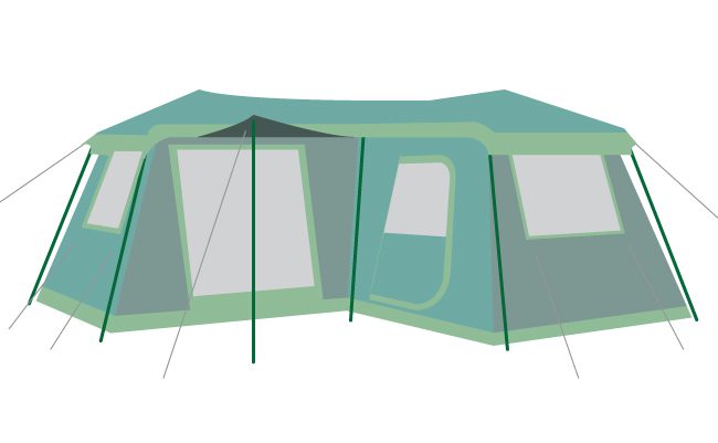 Cabin tents are the best type of tent for families.