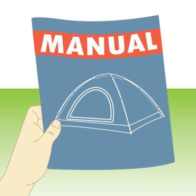 When learning how to clean a tent, the first thing is to read the manual.